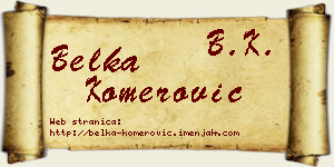 Belka Komerović vizit kartica